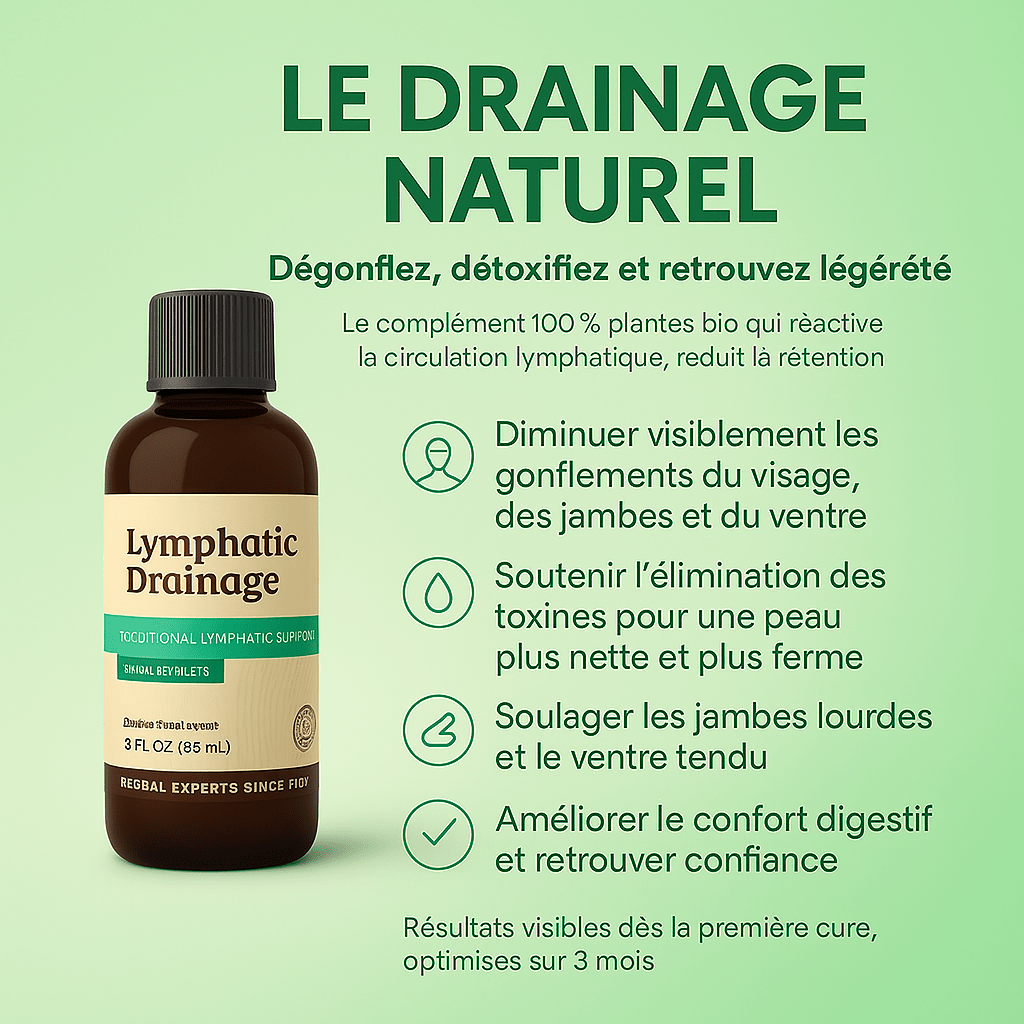 Drainage Lymphatique Liquide - Visage Affiné, Jambes Légères, Ventre Plat - Drainage